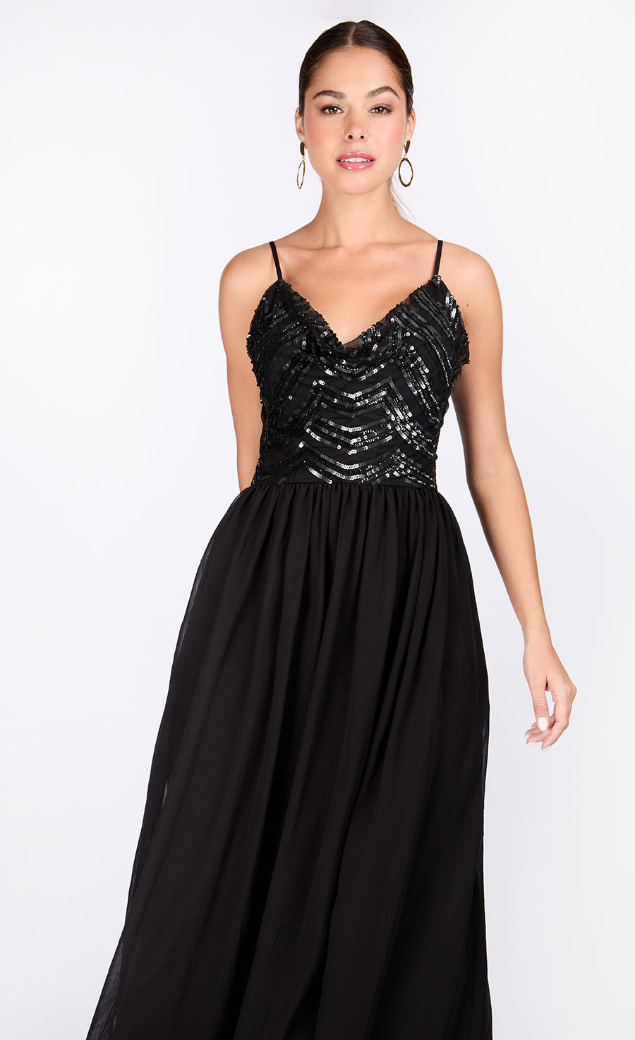 Black Embellished Maxi Dress