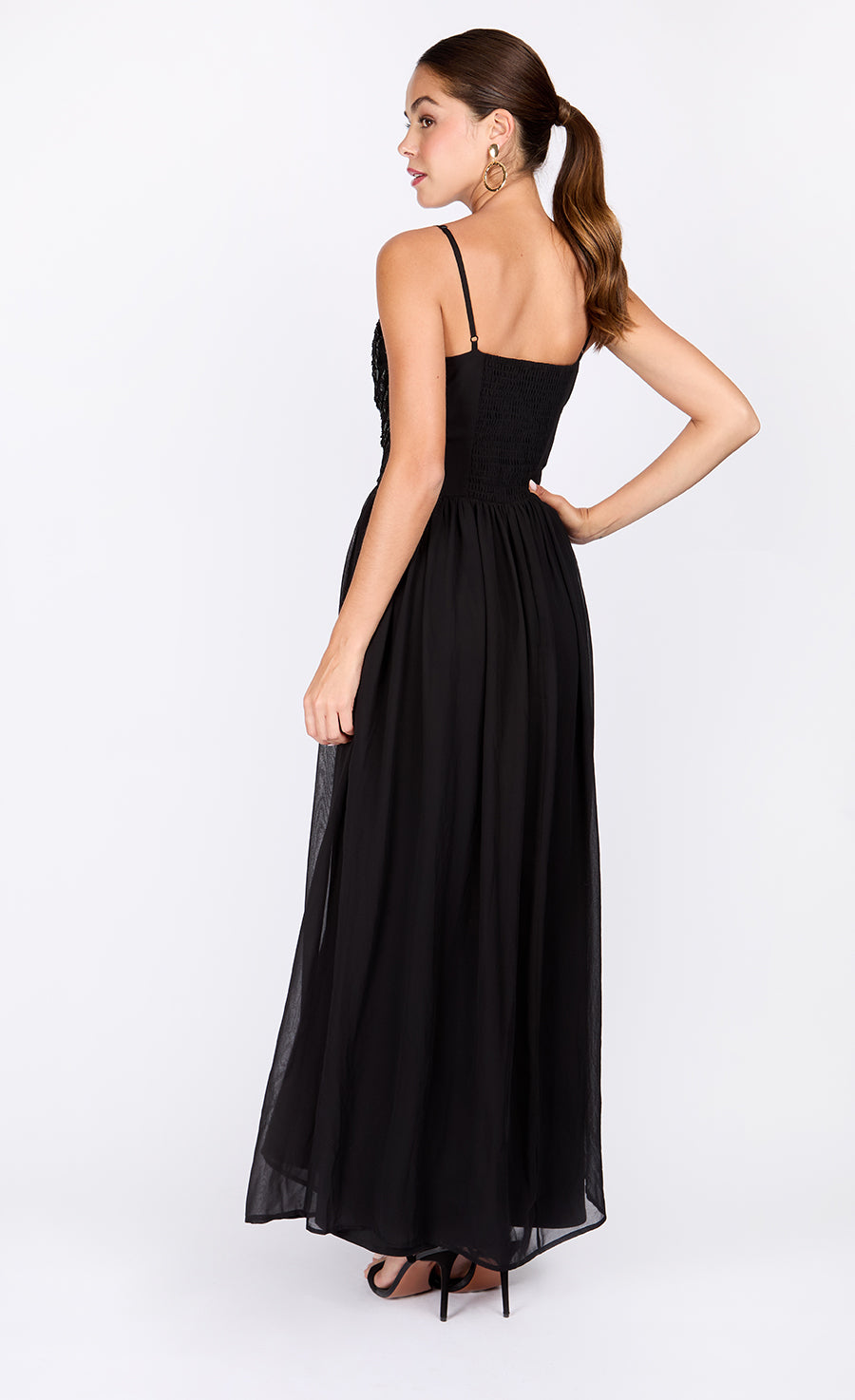 Black Embellished Maxi Dress