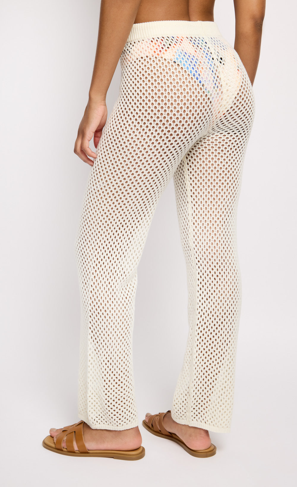 Cream Crochet Tassel Trousers