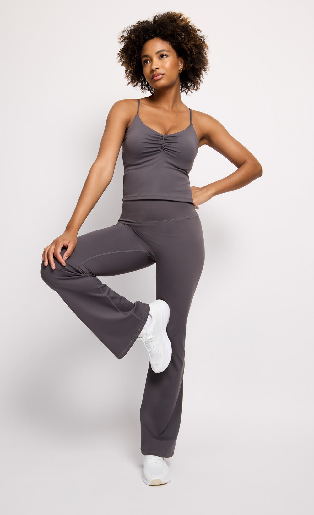 Charcoal Grey Flared Leggings