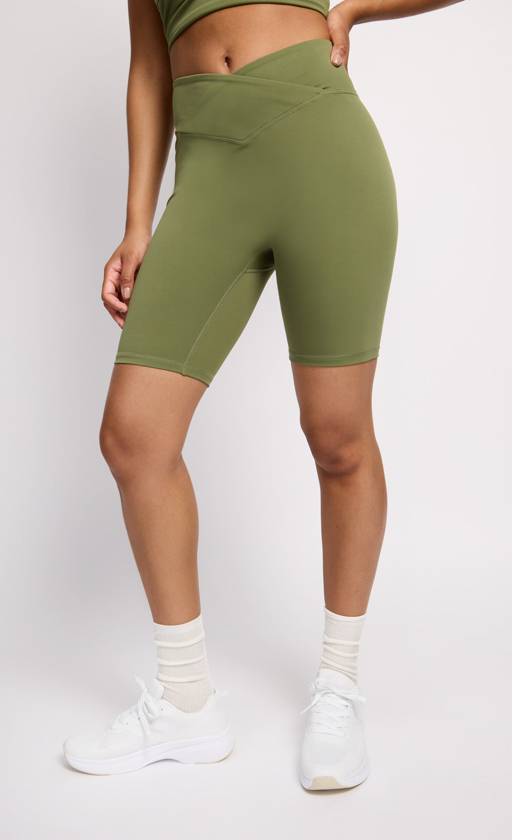 Khaki Crossover Shorts