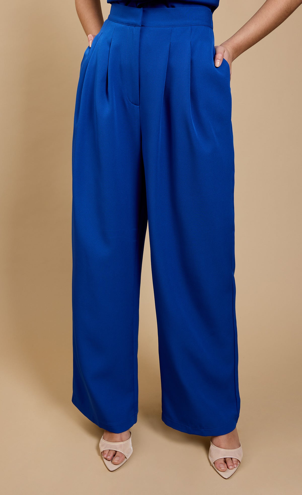 Amabel Blue Wide Leg Trousers