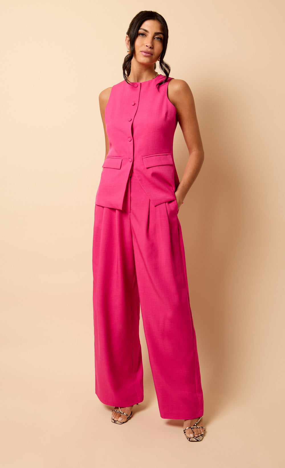 Pink Wide-Leg Trousers by Vicky Pattison