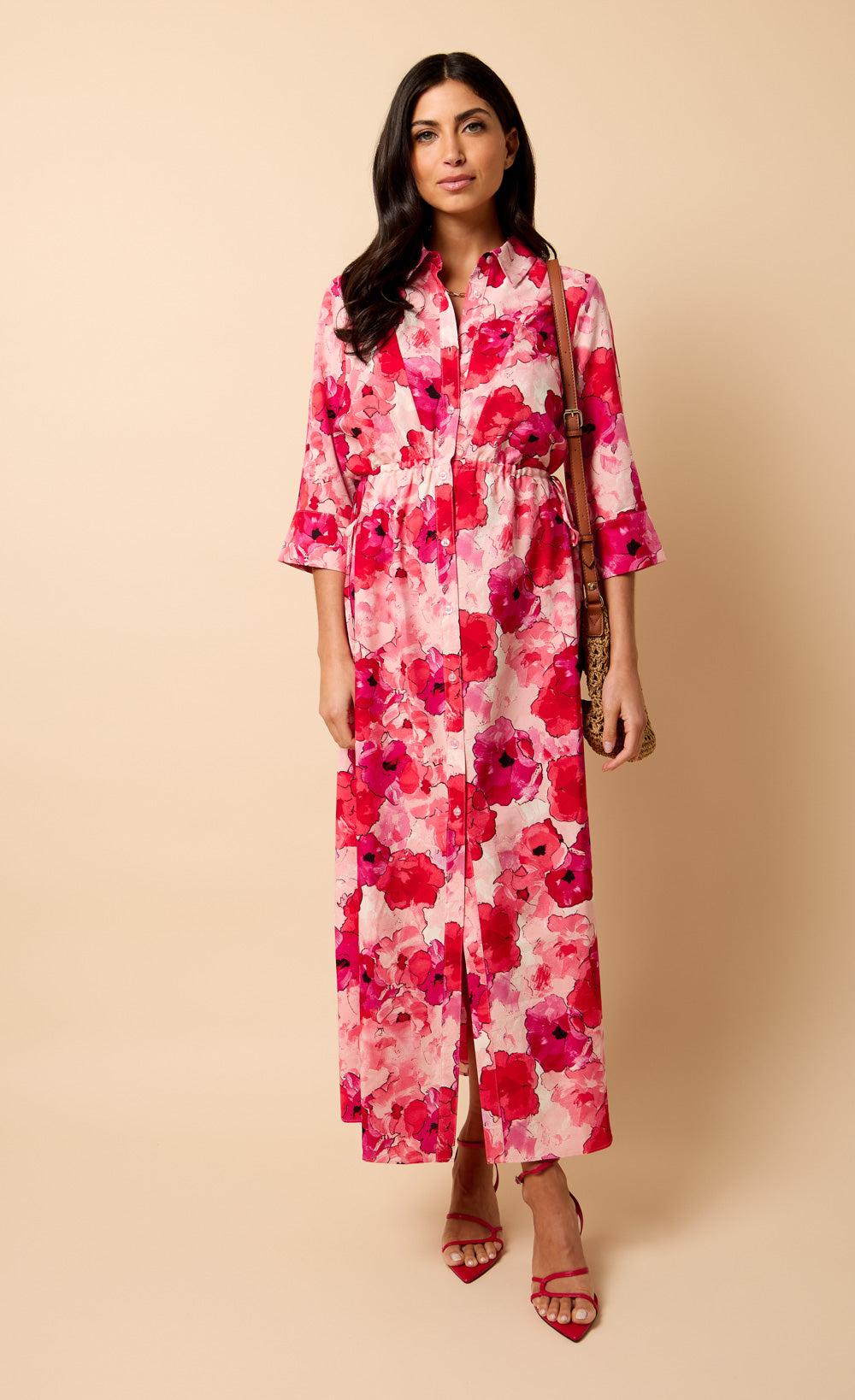 Floral Maxi Shirt Dress by Vicky Pattison