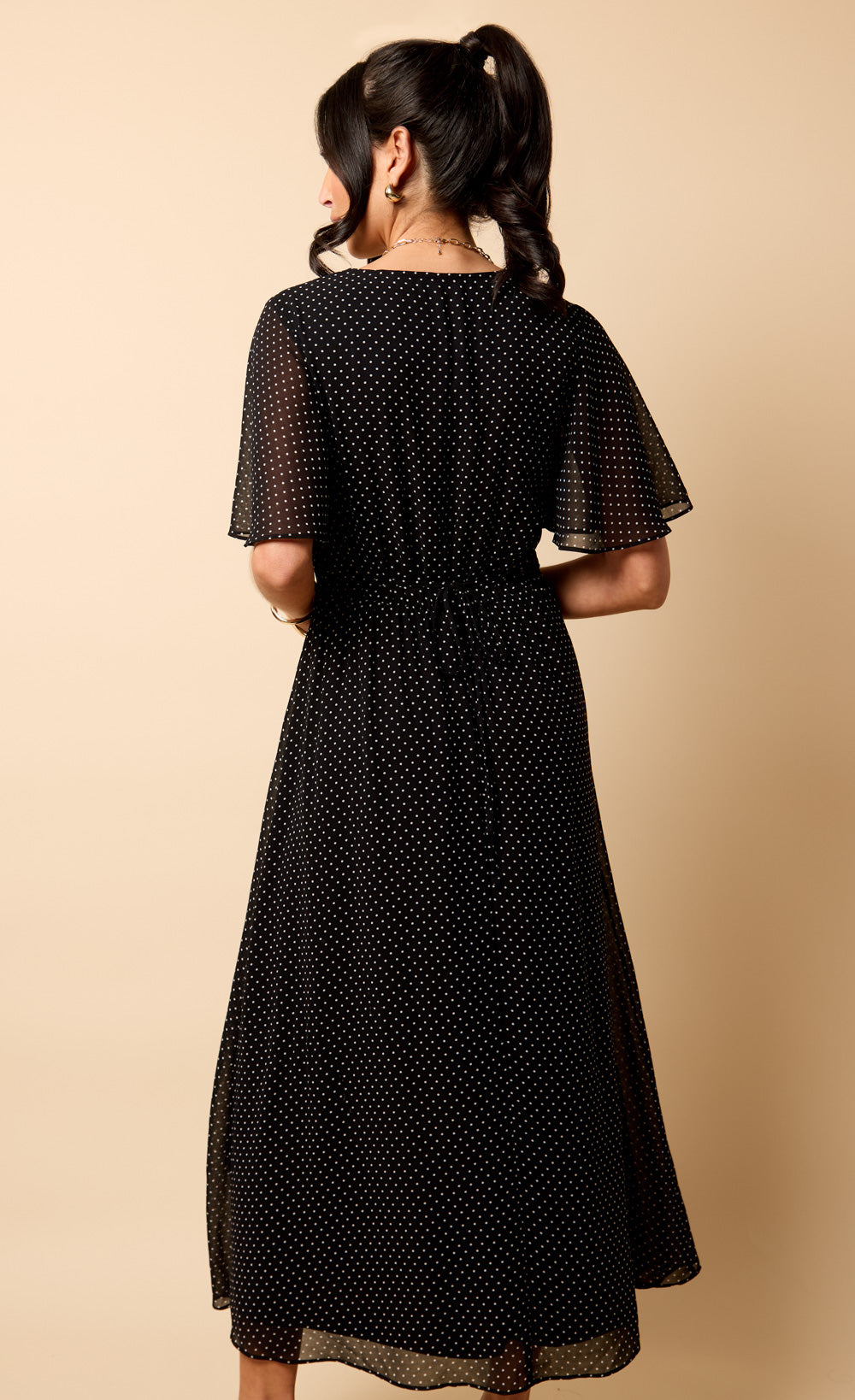 Polka Dot Chiffon Midaxi Dress by Vicky Pattison