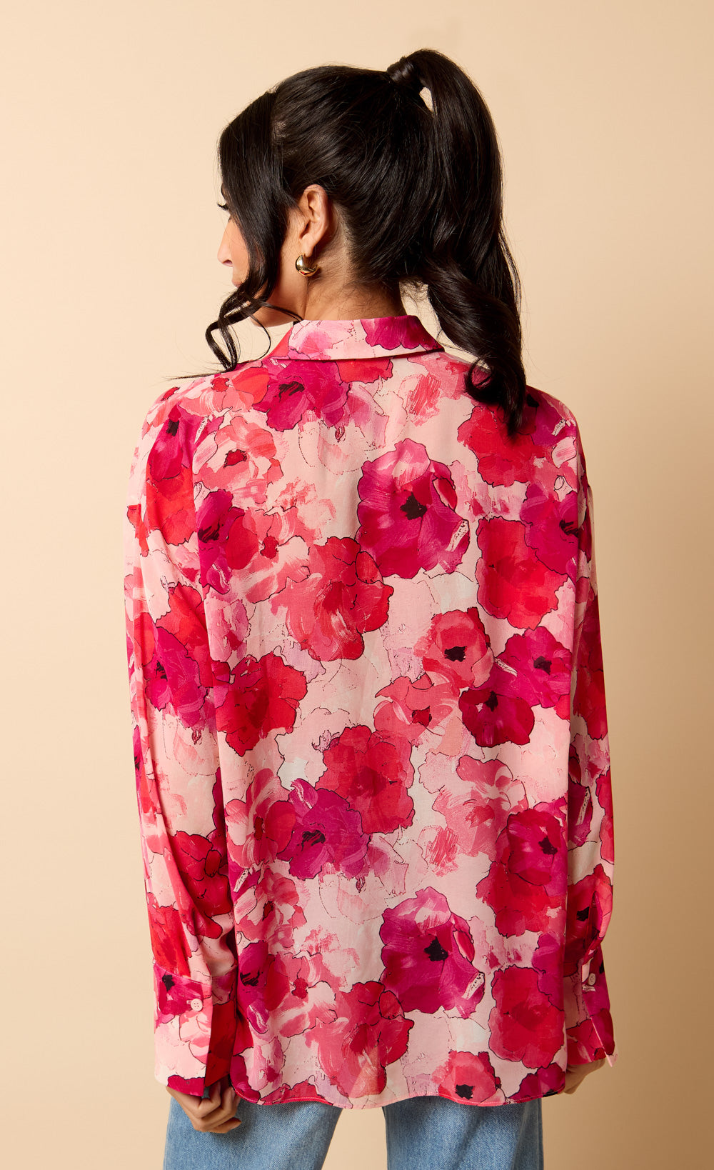 Floral Print Chiffon Shirt by Vicky Pattison