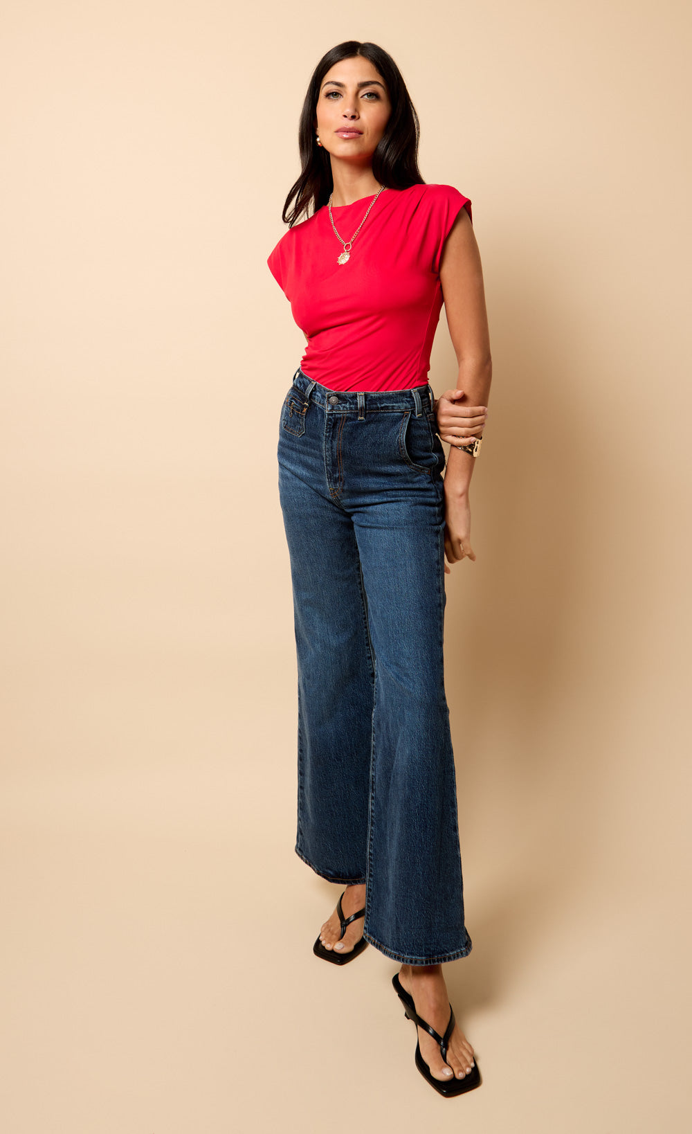 Red Draped Top by Vicky Pattison