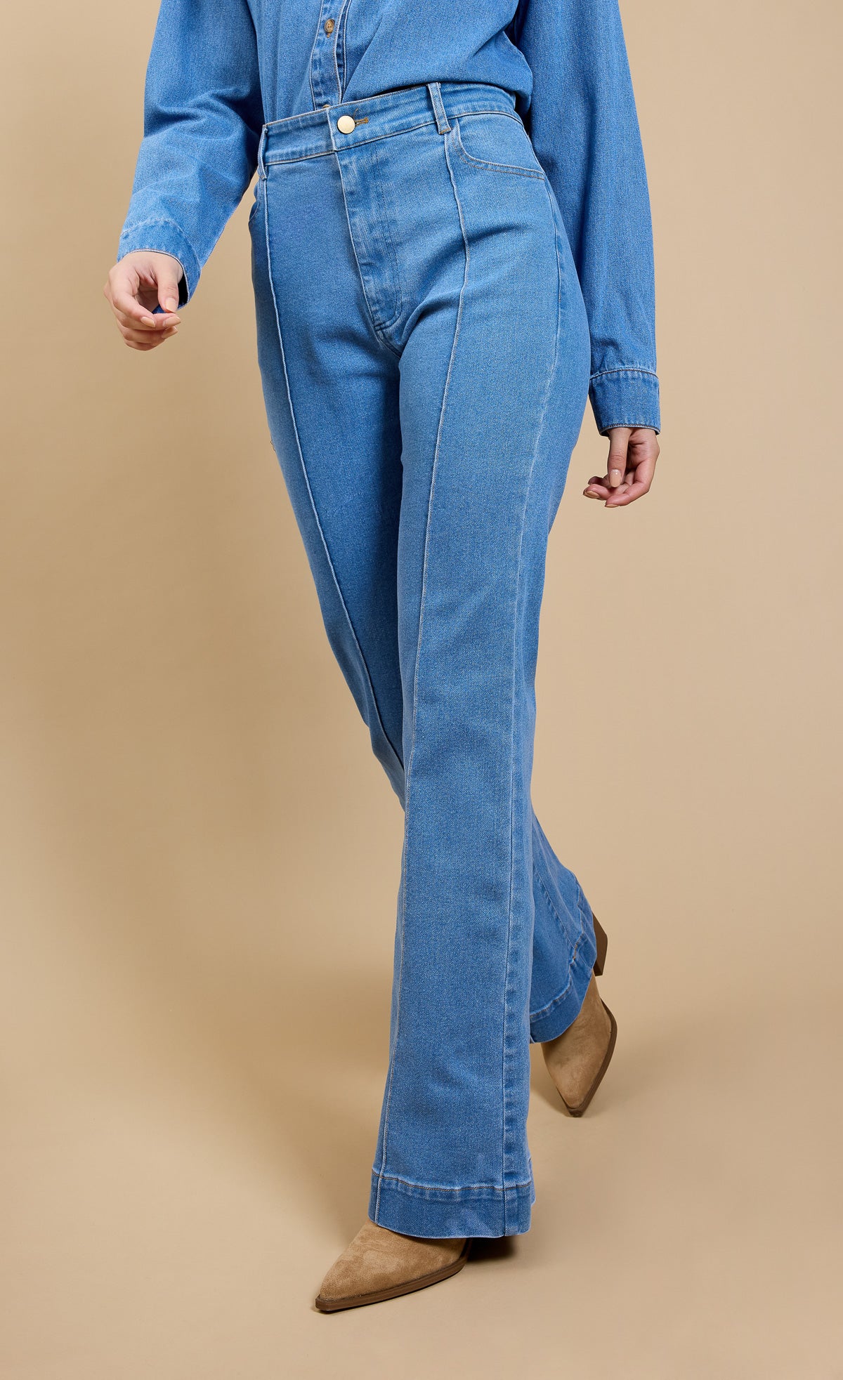 Magda Blue Wide Leg Jeans Vicky Pattison EDITJeansJeansLittle Mistress