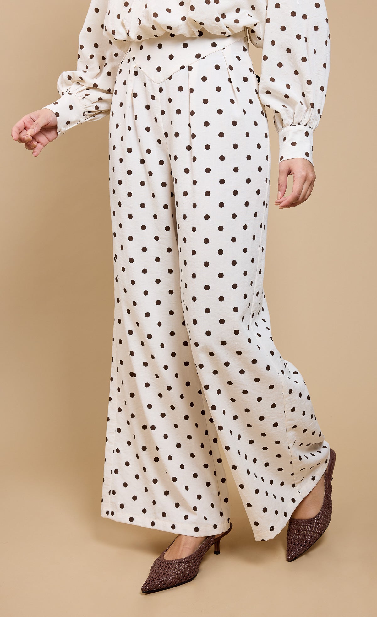 Clarisse Polka Dot Wide Leg Trousers