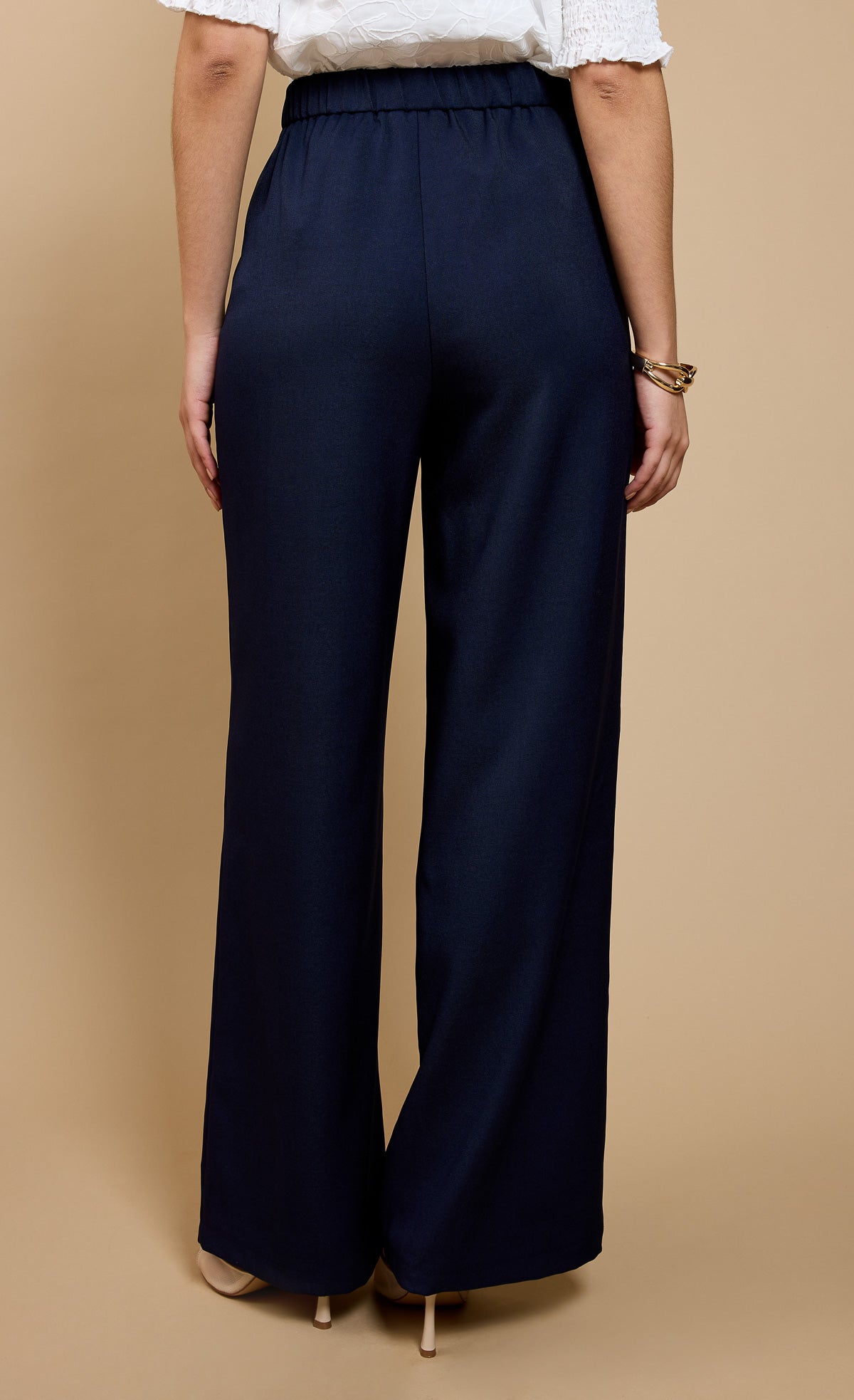 Navy Wide Leg Trousers by Vicky Pattison