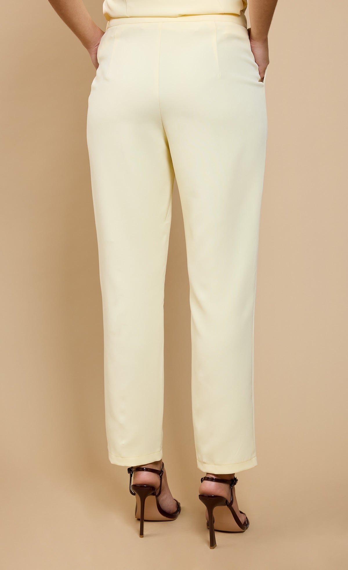 Lemon Tapered Trousers by Vicky Pattison