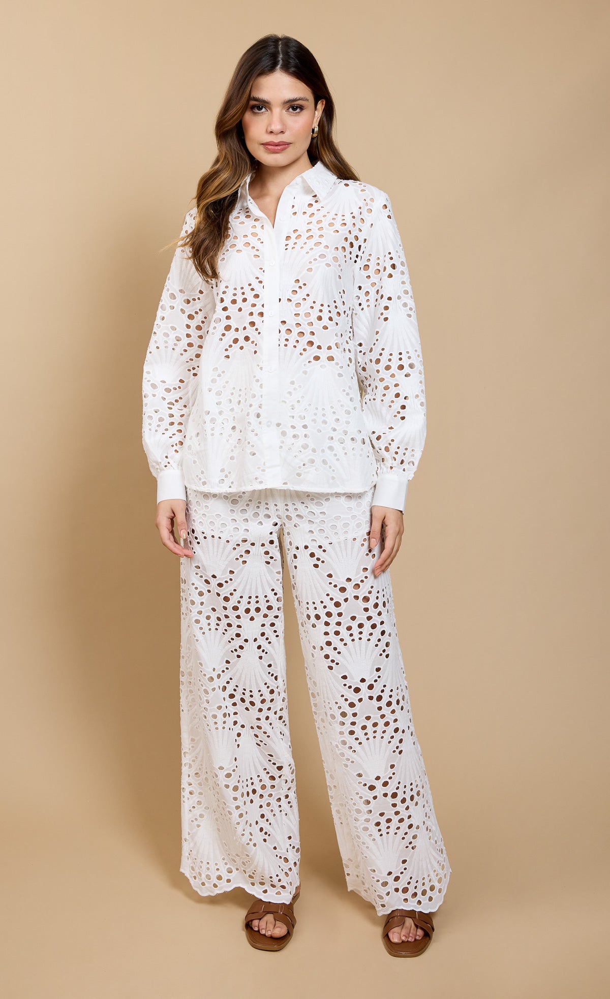 Lumen White Broderie ShirtShirtsTops & BlousesLittle Mistress