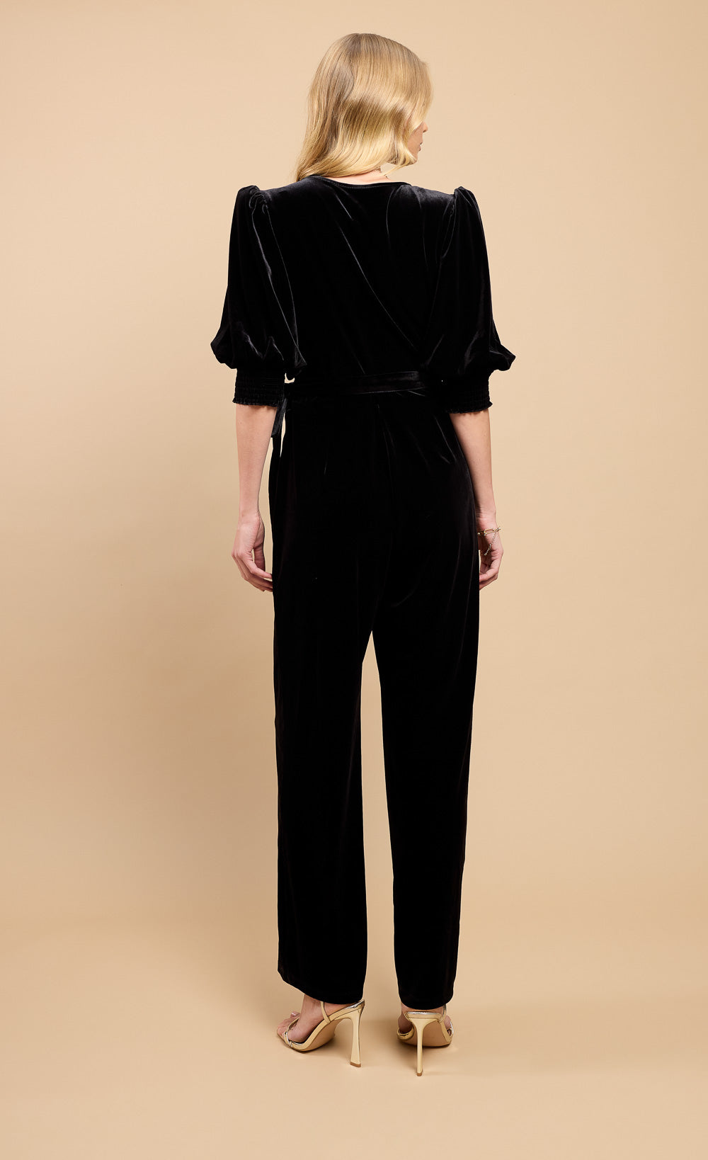 Black Velvet Wide Leg Jumpsuit by Vicky Pattison