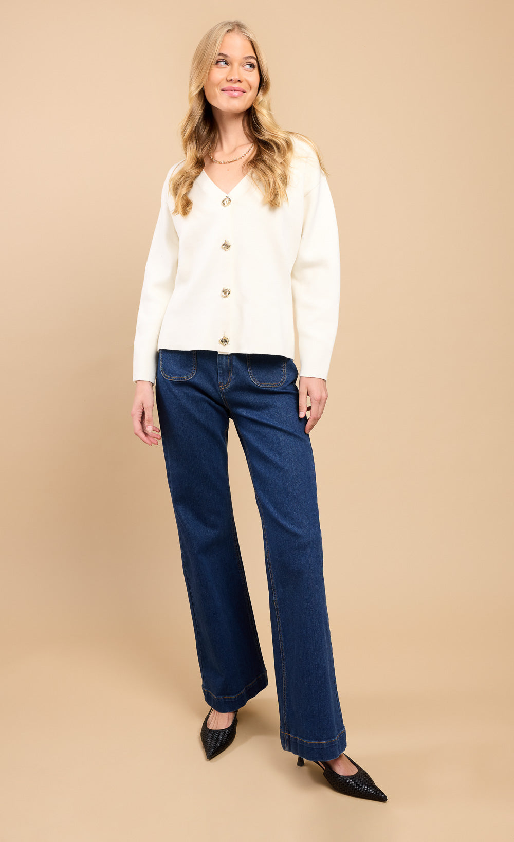 Oyster Structured Cardigan by Vicky Pattison