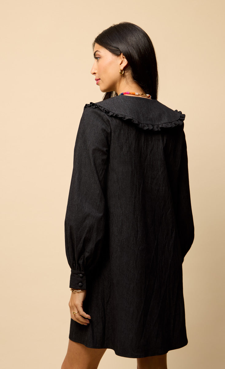 Black Denim Mini Dress