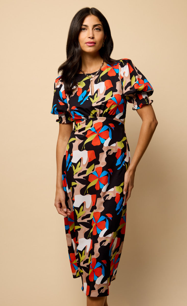 Multi Printed Midaxi Dress