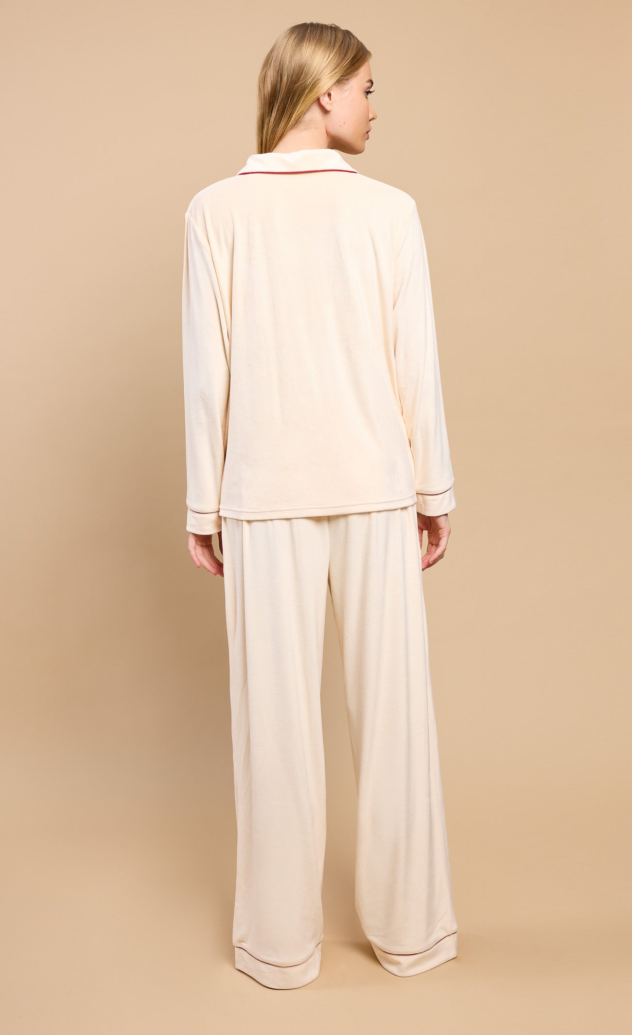 Cream Fleece Trouser Pyjama Set by Vicky Pattison