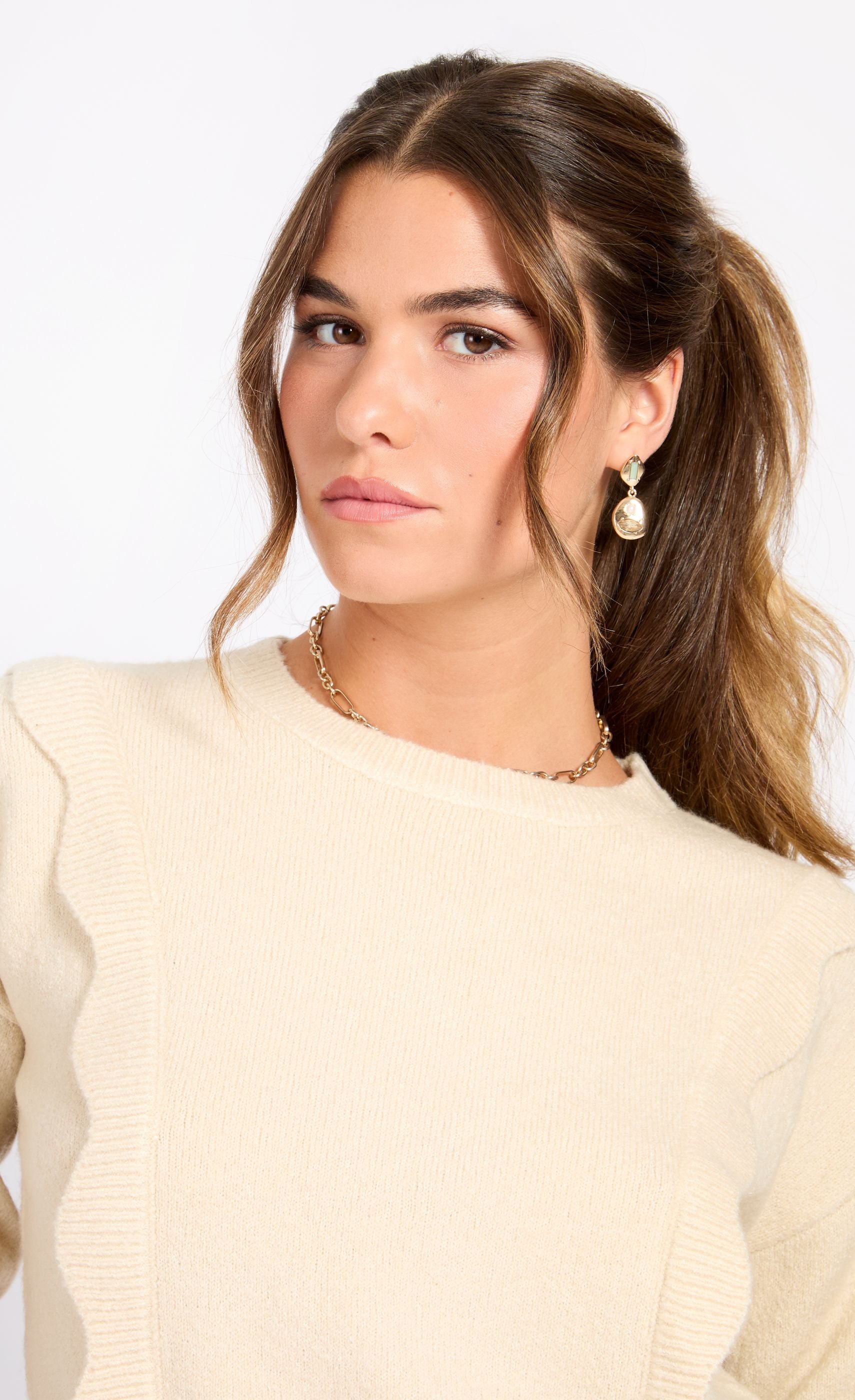 Cream Knitted Jumper
