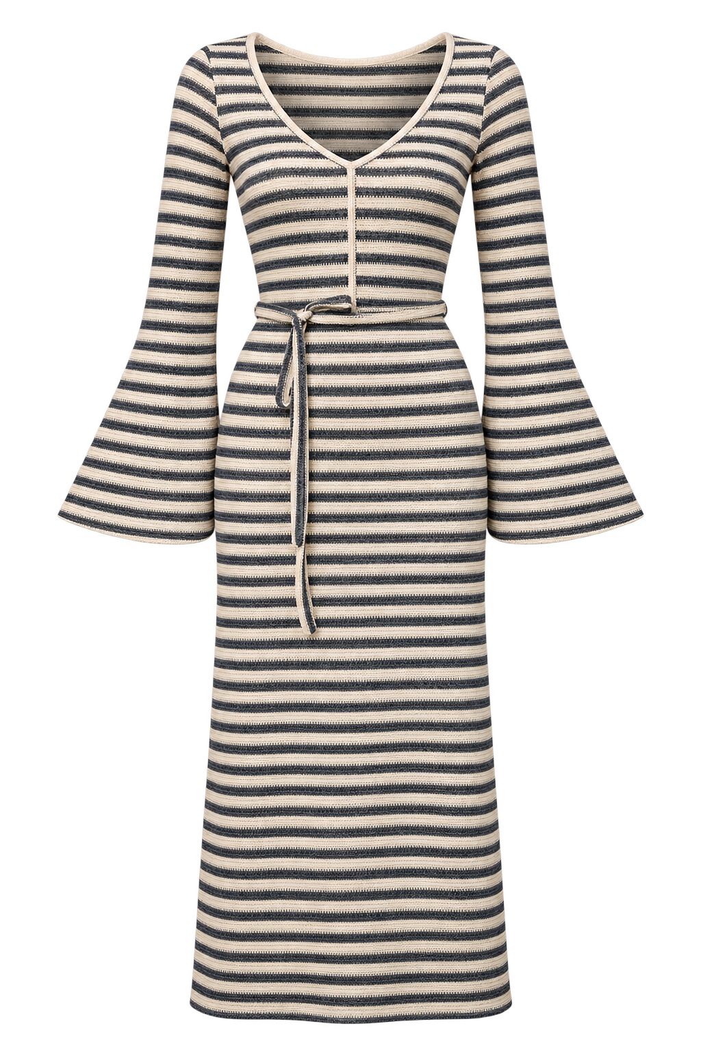 Carriera Striped Knitted Midaxi Dress