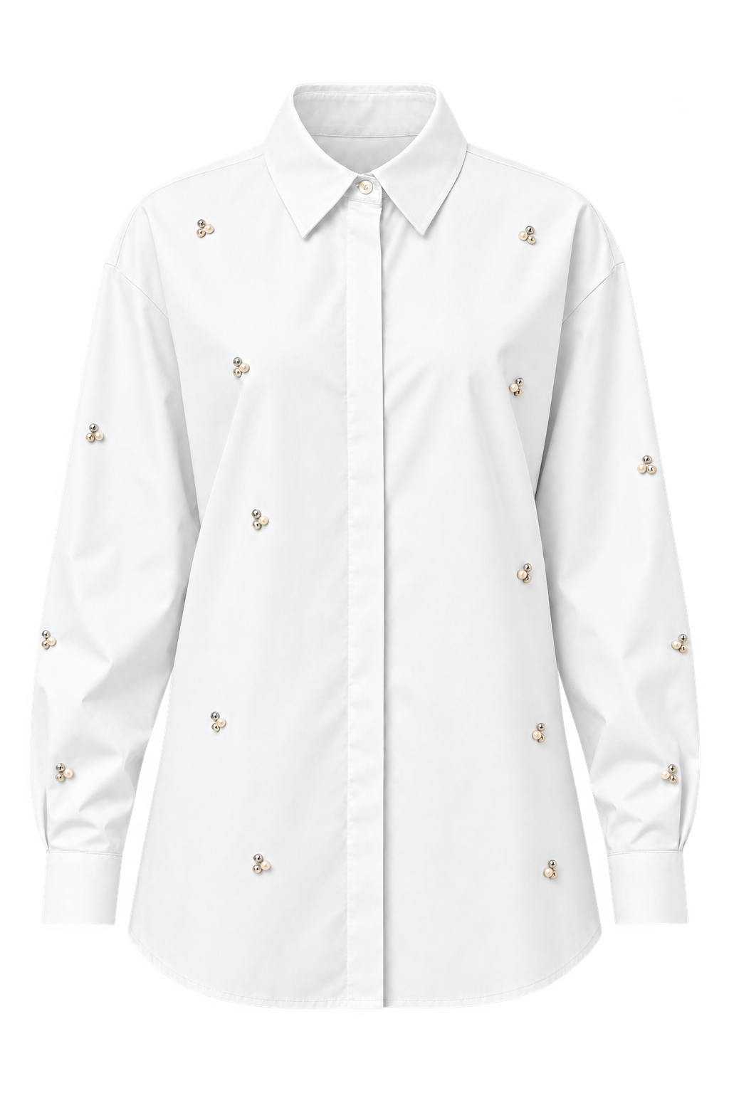 Bronte White Embellished Shirt