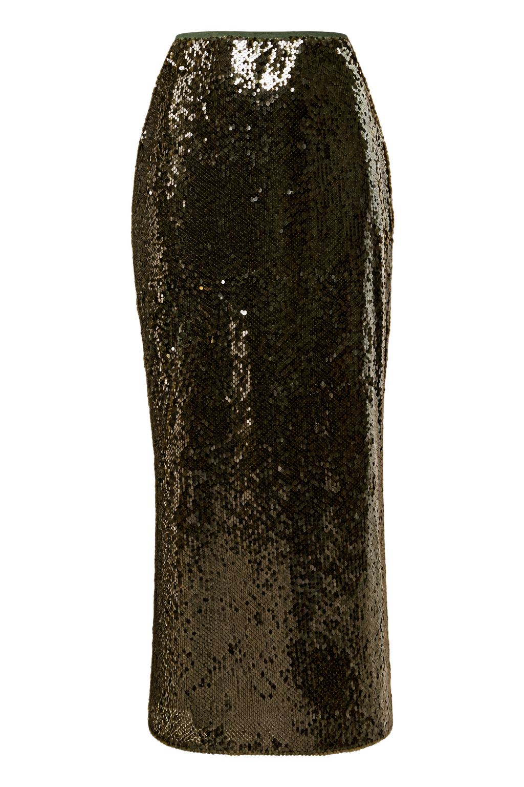 Louisa Khaki Sequin Midaxi Skirt