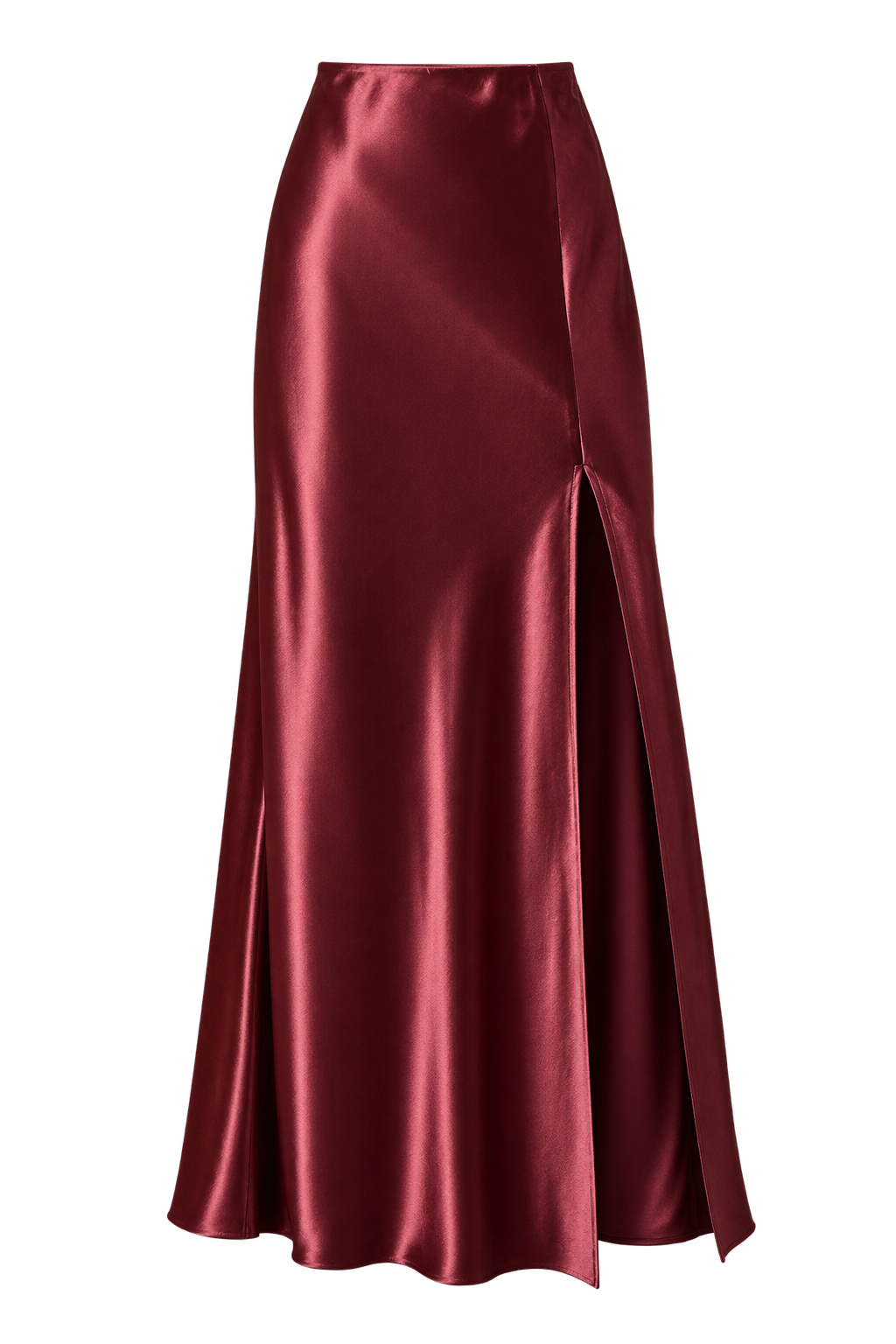 Marisol Cherry Satin Maxi Skirt