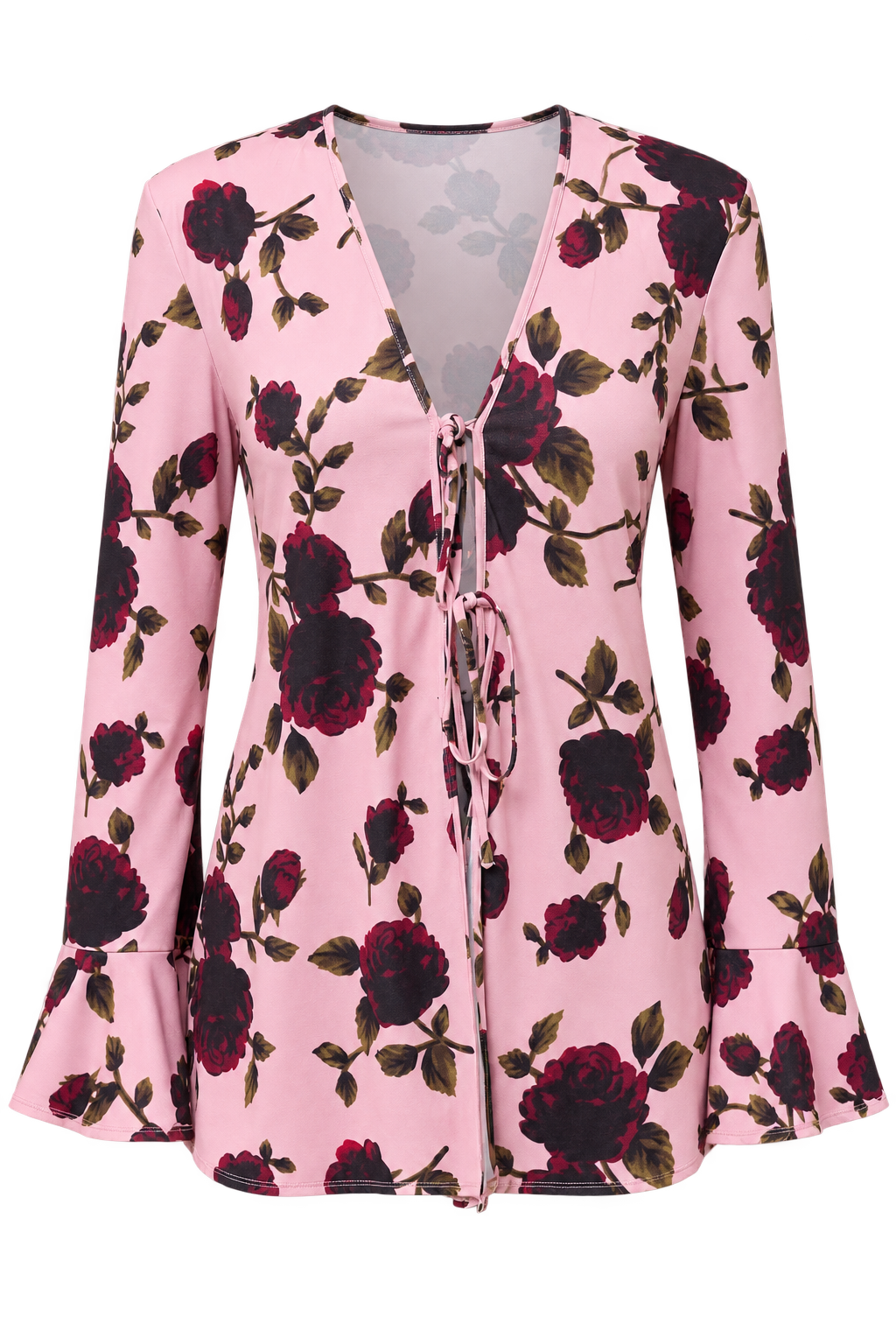 Naelle Multi Floral Print Tie Detail Top