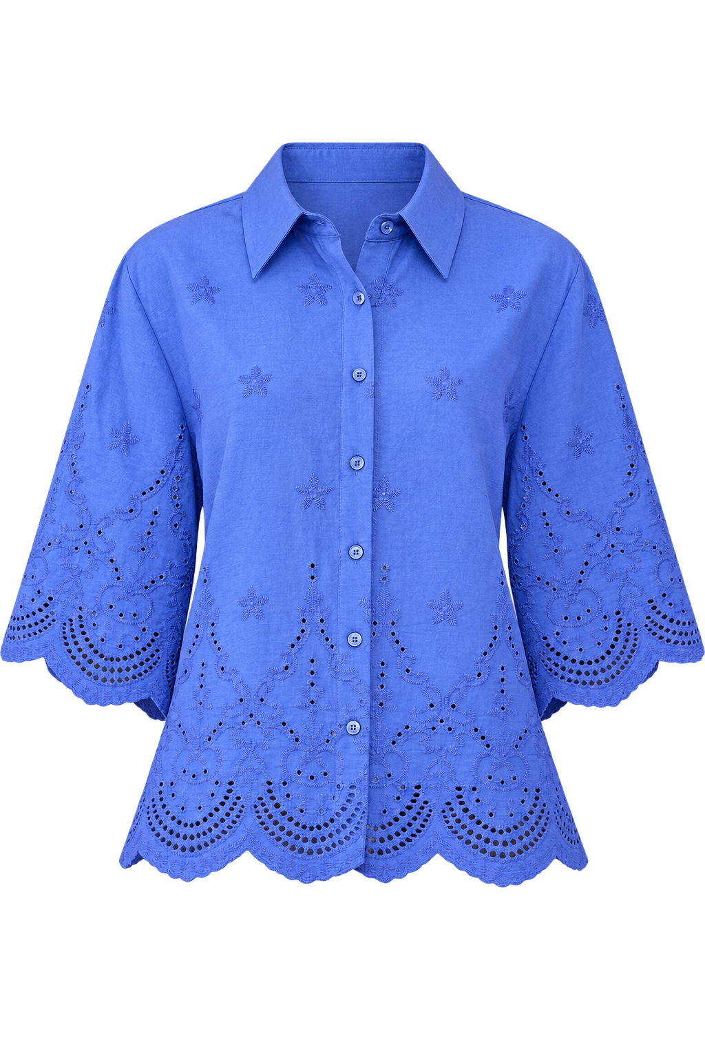Avira Blue Embroidered Shirt