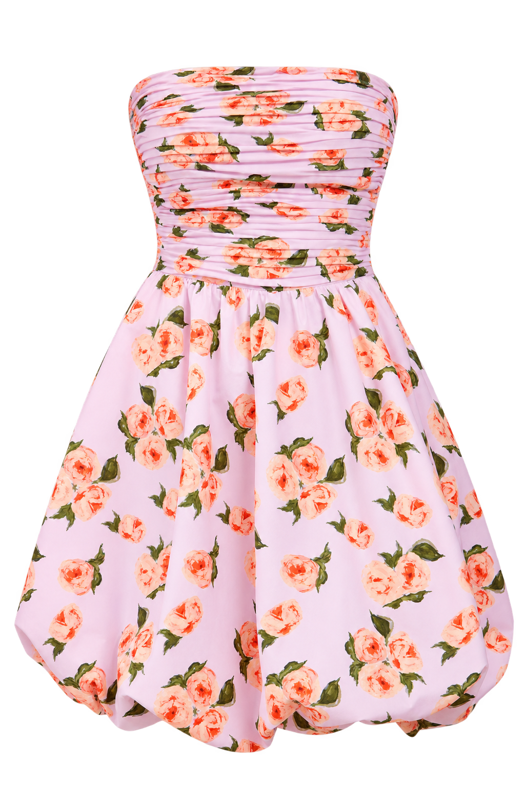 Zafira Lilac Floral Print Bandeau Mini Dress