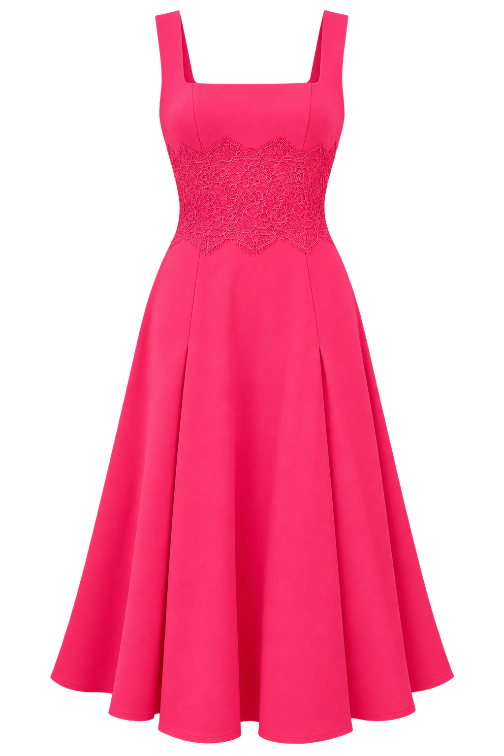 Orelia Pink Lace Detail Midaxi Dress