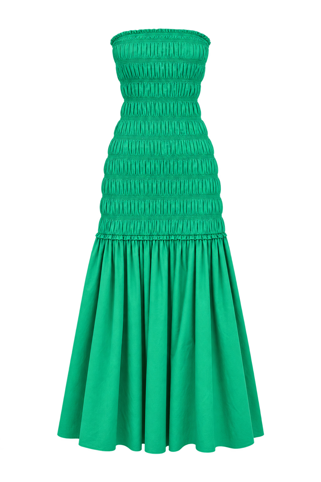 Delphina Green Bandeau Dropped Waist Maxi Dress Vicky Pattison EDIT