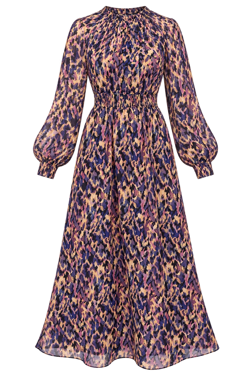 Nerine Leopard Print Midaxi Dress