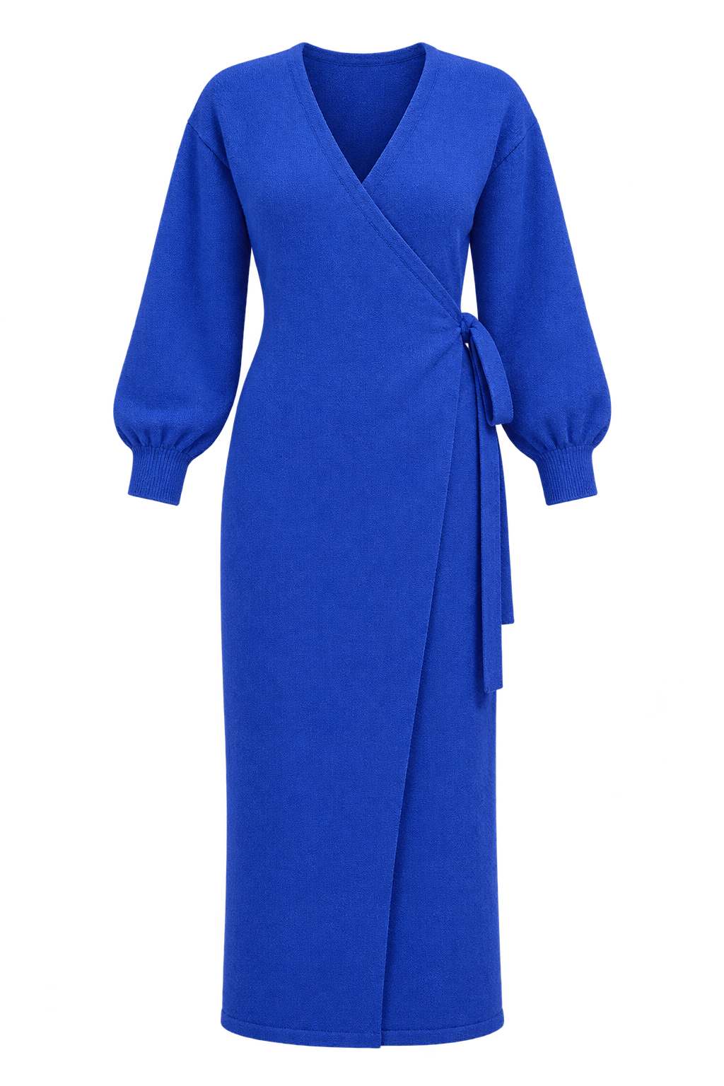 Senna Cobalt Knit Midaxi Wrap Dress