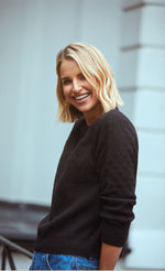 Black Open Knit Jumper by Vogue Williams