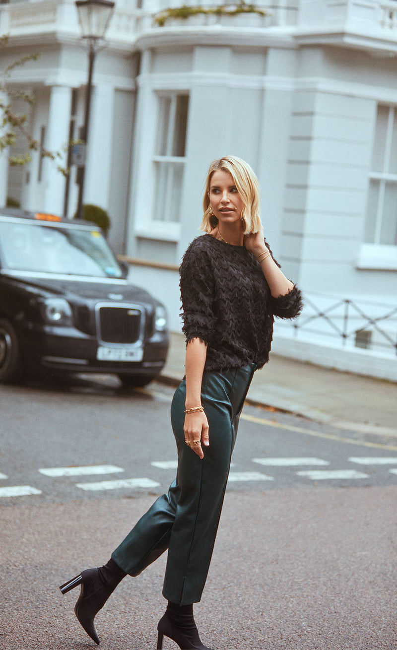 Green PU Trousers by Vogue Williams