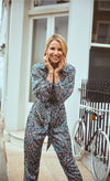 Satin Print Jumpsuit by Vogue Williams