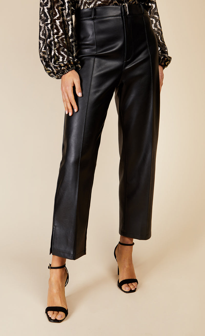 Black PU Trousers by Vogue Williams