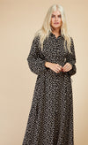 Mono Spot Lace Up Maxi Shirt Dress by Vogue Williams
