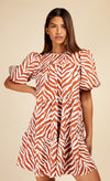 Zebra Print Mini Smock Dress by Vogue Williams