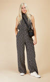 Mono Spot Shirred Neck Top