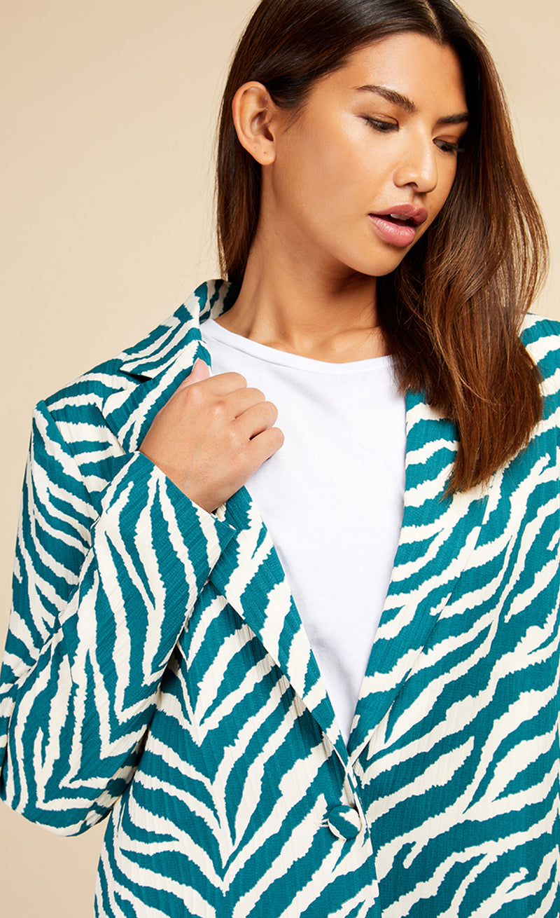 Zebra Print Blazer by Vogue Williams