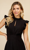 Black Pephem Midi Dress by Vogue Williams