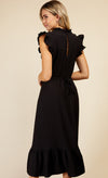 Black Pephem Midi Dress by Vogue Williams
