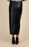 Black PU Midi Pencil Skirt by Vogue Williams