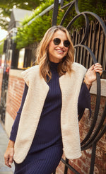 Cream Borg Gilet by Vogue Williams