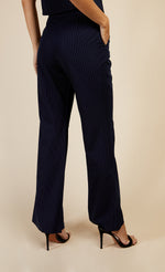 Navy Pinstripe Trousers by Vogue Williams