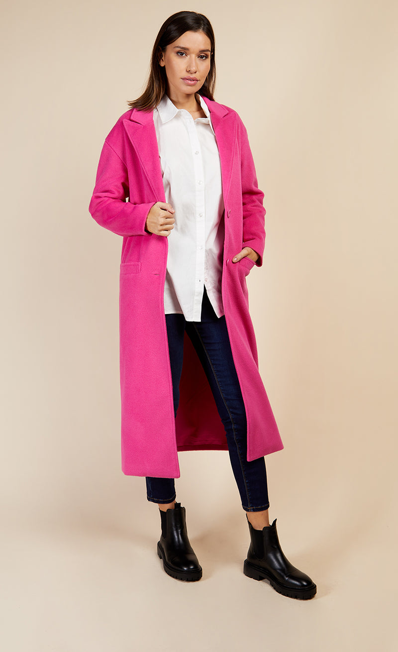 Pink Oversized Coat by Vogue Williams