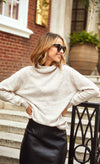Oatmeal Knit Roll Neck Jumper by Vogue Williams