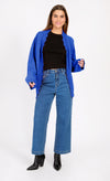Blue Knit Scallop Cardigan
