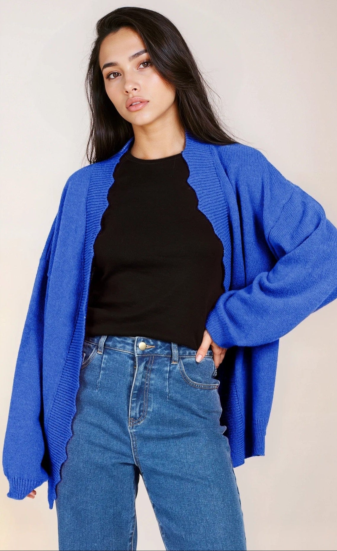 トップス Mmeeme Feather knit cami cardigan Blue Emmy Eme Feather Knit Cami & Cardigan, Blue